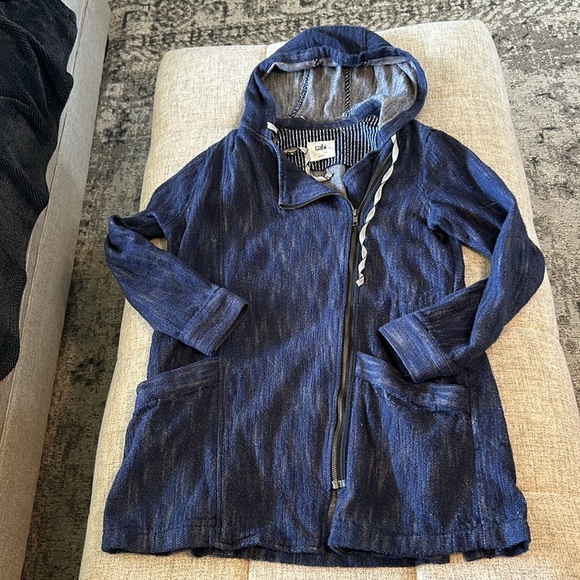 CABI LOVE BY CAROL BLUE DENIM ZIP HOOD M - Picture 3 of 10
